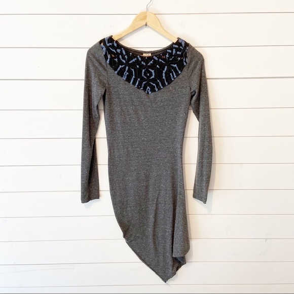 Free People Crochet Neckline Asymmetrical Dress - Picture 3 of 15